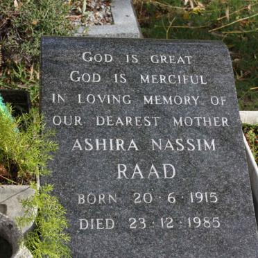 RAAD Ashira Nassim 1915-1985