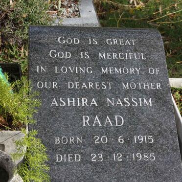 RAAD Ashira Nassim 1915-1985