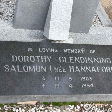 SALOMON Dorothey Glendinning nee HANNAFORD 1903-1994