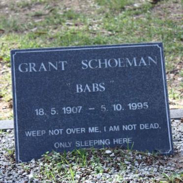 SCHOEMAN Grant 1907-1995