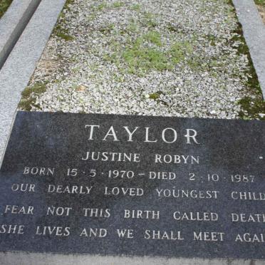 TAYLOR Justine Robyn 1970-1987