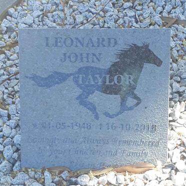 TAYLOR Leonard John 1948-2018