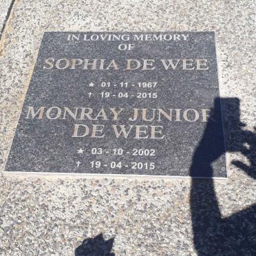 WEE Sophia, de 1967-2015 :: DE WEE Monray Junior 2002-2015