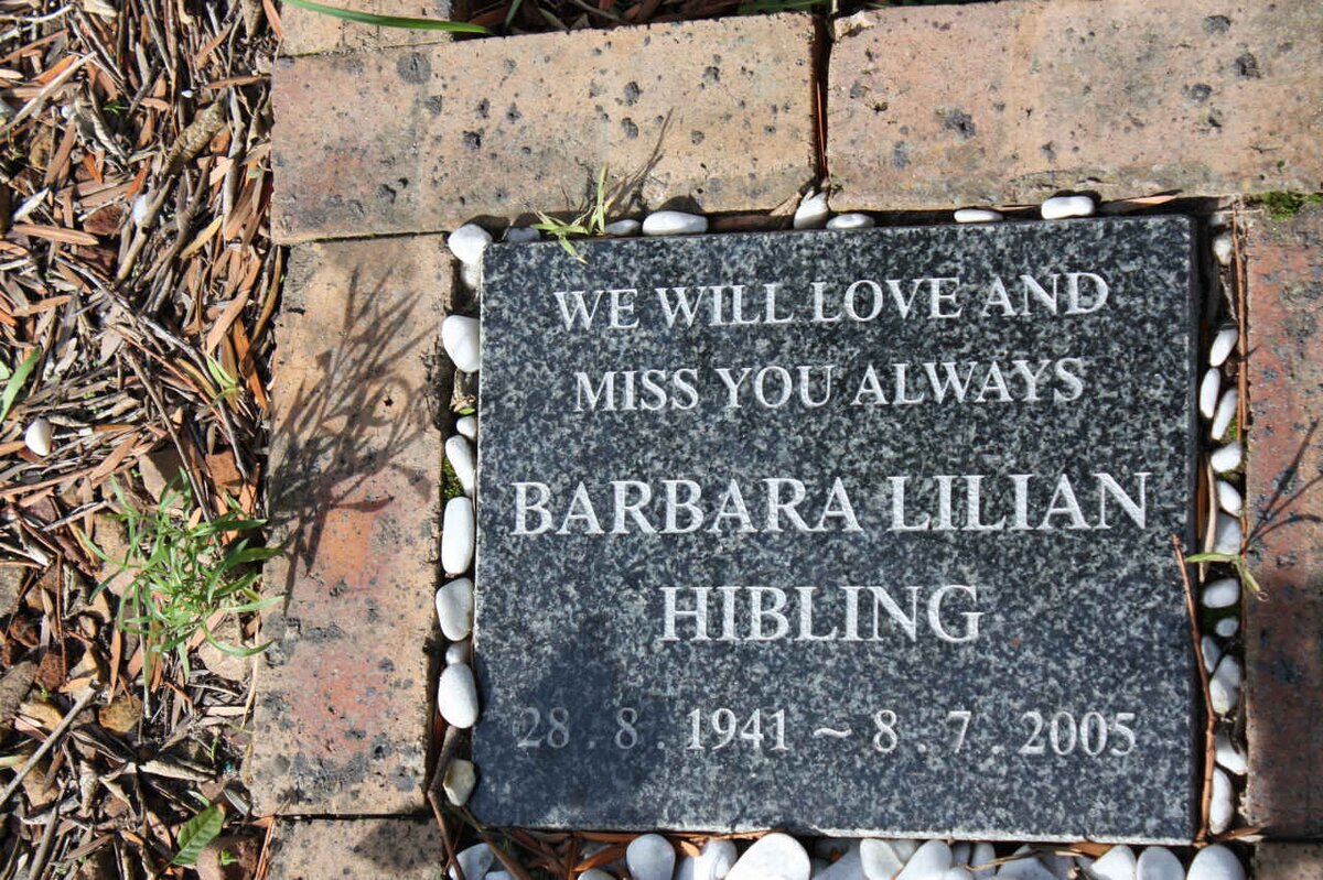 HIBLING Barbara Lilian 1941-2005