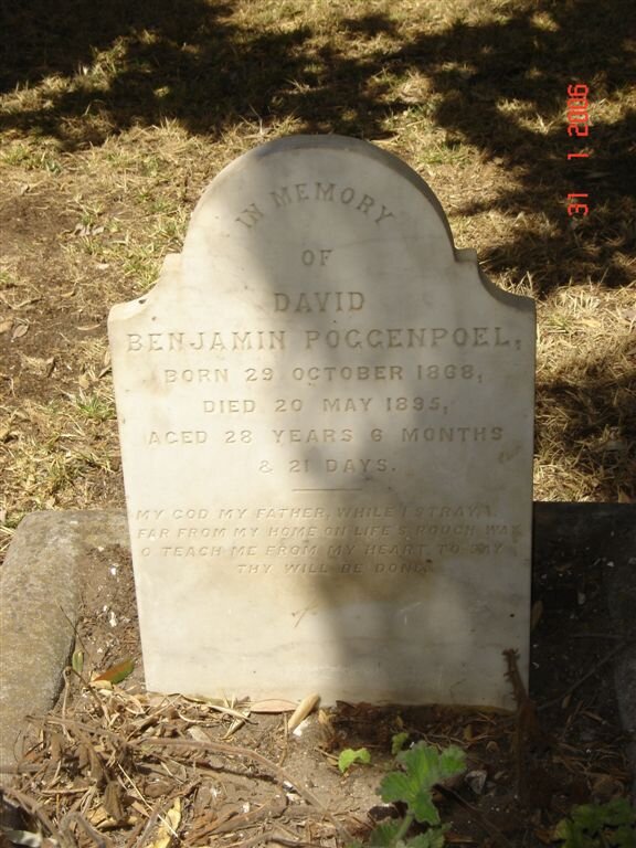 POGGENPOEL David Benjamin 1808-1835