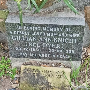 KNIGHT Jonny -2016 &amp; Gillian Ann DYER 1956-2011