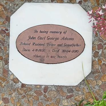 ADAMS John Carl George 1936-2010