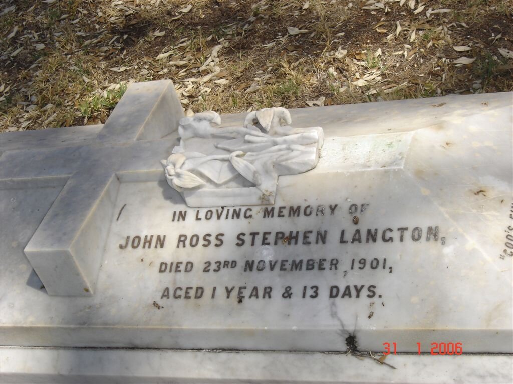 LANGTON John Ross Stephen -1901