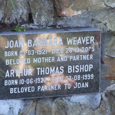 BISHOP Arthur Thomas 1922-1999 &amp; Joan Barbara WEAVER 1921-2005