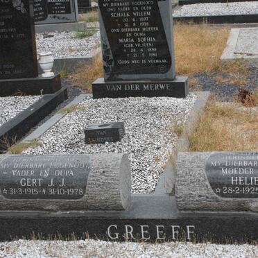 GREEFF Gert J.J. 1915-1978 &amp; Helie A.M. 1925-1999