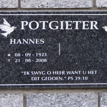 POTGIETER Hannes 1923-2008
