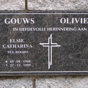 GOUWS Elsie Catharina nee ROODT 1908-1999 :: OLIVIER