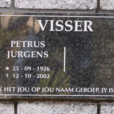 VISSER Petrus Jurgens 1926-2002