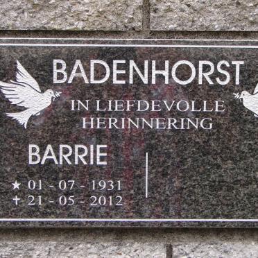 BADENHORST Barrie 1931-2012