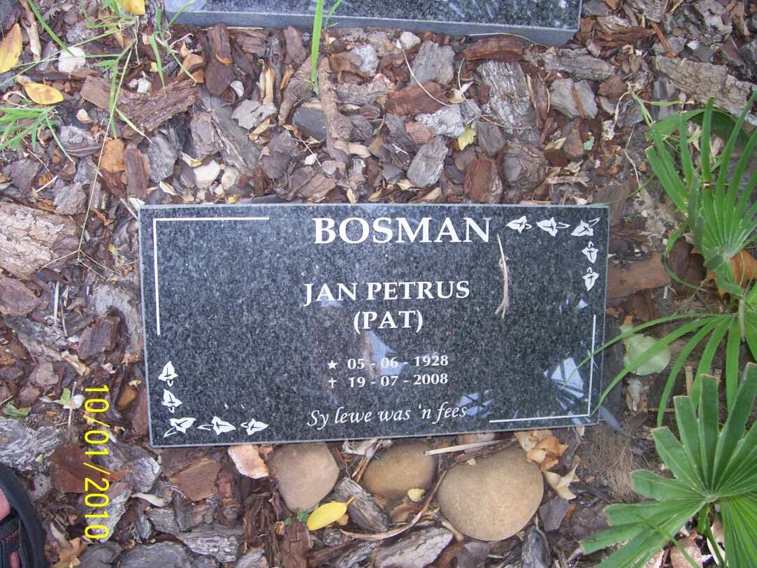 BOSMAN Jan Petrus 1928-2008