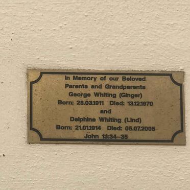 WHITING George 1911-1970 & Delphine 1914-2005