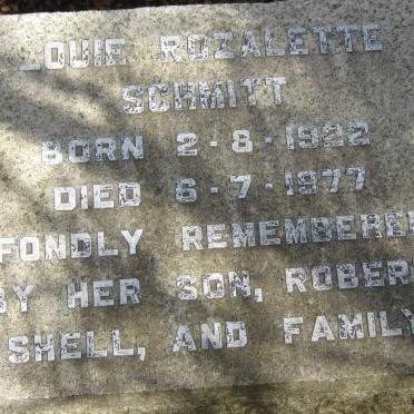 SCHMITT Louie Rozalette 1922-1977