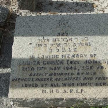 COHEN Louisa nee JONAS -1946