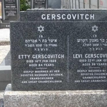 GERSCOVITCH Levi -1973 &amp; Etty -1968