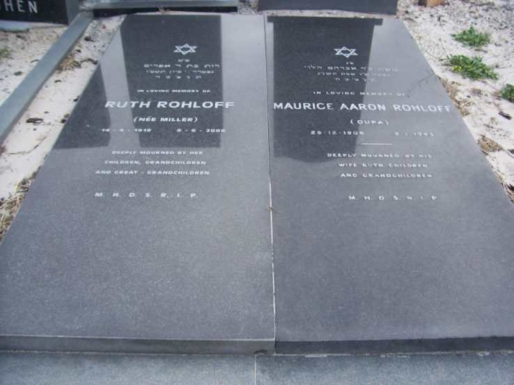 ROHLOFF Maurice Aaron &amp; Ruth MILLER
