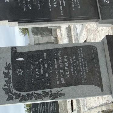 WOLFSOHN Meyer Mervyn -1970