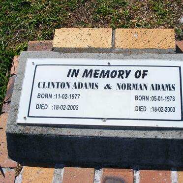ADAMS Clinton 1977-2003 :: ADAMS Norman 1978-2003