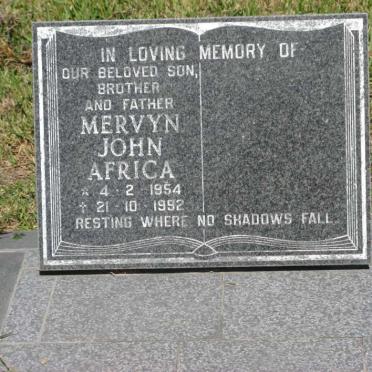 AFRICA Mervyn John 1954-1992