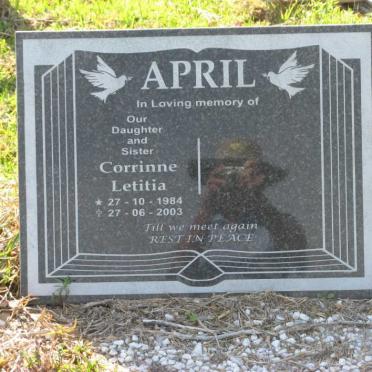 APRIL Corrinne Letitia 1984-2003