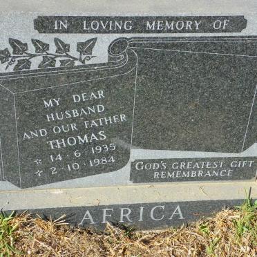 AFRICA Thomas 1935-1984