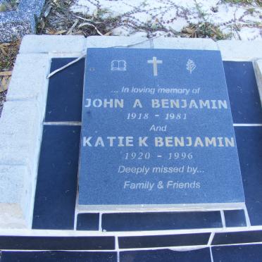 BENJAMIN John A. 1918-1981 &amp; Katie K. 1920-1996