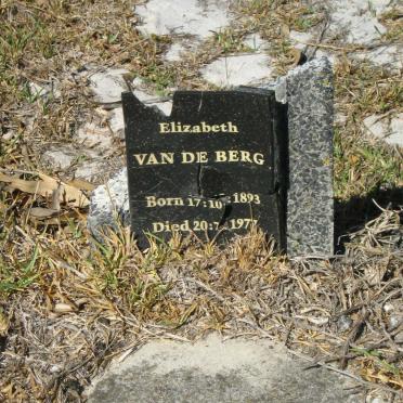 BERG Elizabeth, van de 1893-1977