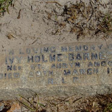 BARNETT Ivy, HOLME nee ST. AUBYN ANGOVE -1978