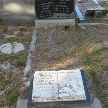 CLAASSEN Andries Johannes 1895-1971 &amp; Hester Magdalena 189?-1976 :: CLAASSEN Allen 194?-19??