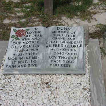 DUNN Wilfred George 1916-2007 &amp; Olive Olga 1919-1984