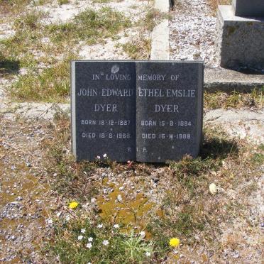 DYER John Edward 1887-1968 &amp; Ethel Emslie 1894-1988