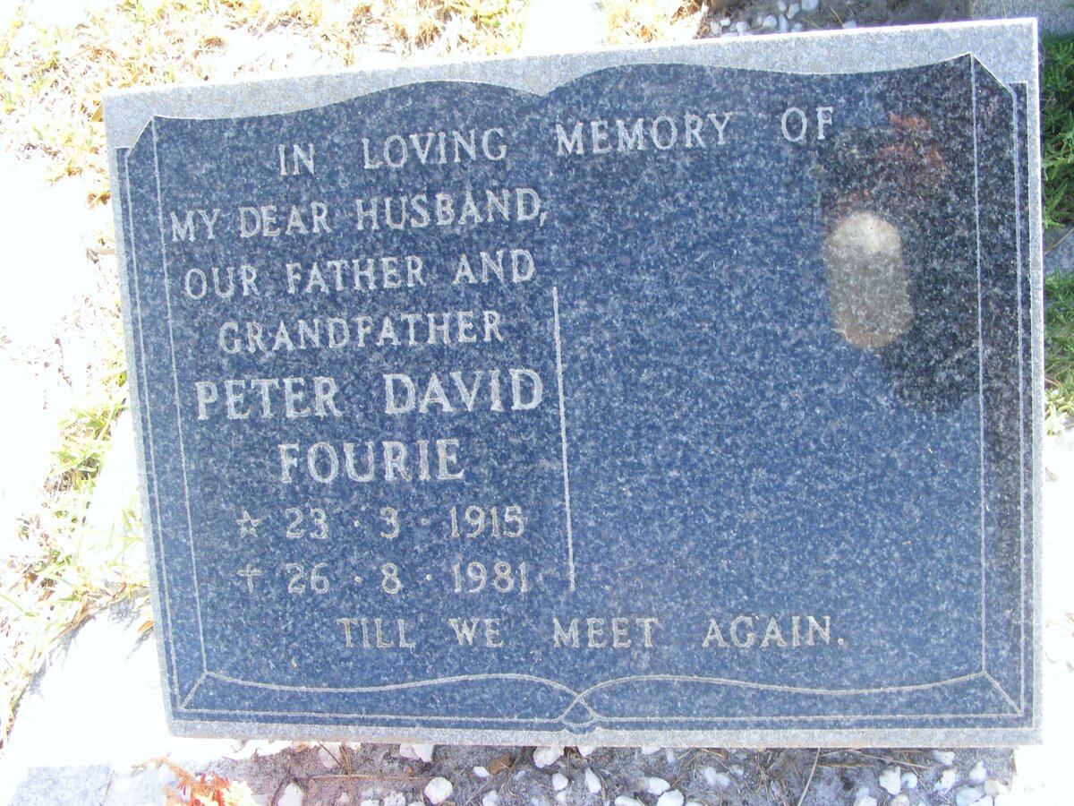 FOURIE Peter David 1915-1981