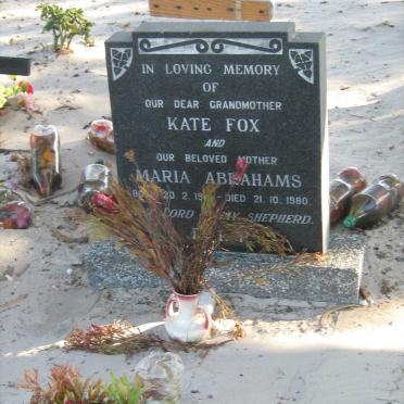 FOX Kate :: ABRAHAMS Maria 19??-1980