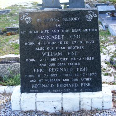 FISH Eric Reginald 1892-1973 &amp; Margaret 1892-1970 :: FISH William 1910-1956 :: FISH Reginald Bernard 1924-1980