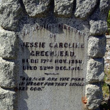 GREENHEAD Jessie Caroline 1858-1918