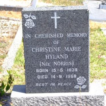 HYLAND Christine Marie nee NORRIS 1939-1969