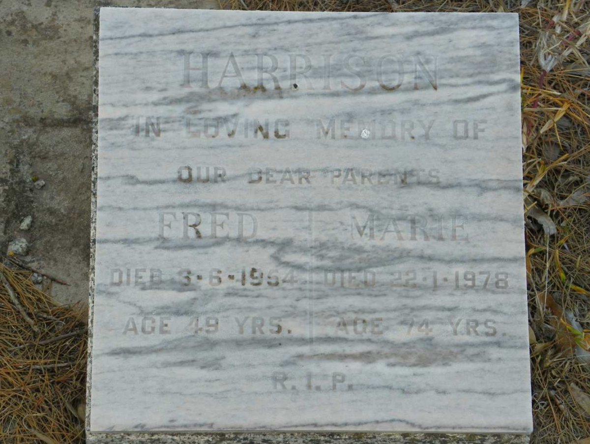 HARRISON Fred -1954 &amp; Marie -1978