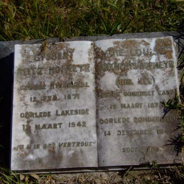 HOFMEYR Gysbert Reitz 1871-1942 &amp; Ydie Louise Dankwerts NEL 1872-1943