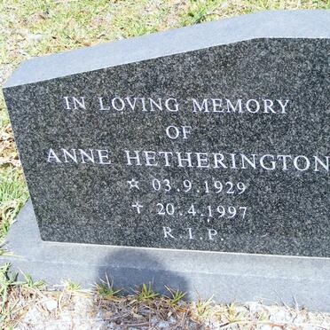 HETHERINGTON Anne 1929-1997