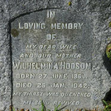 HODSON  Wilhelmina 1863-1942