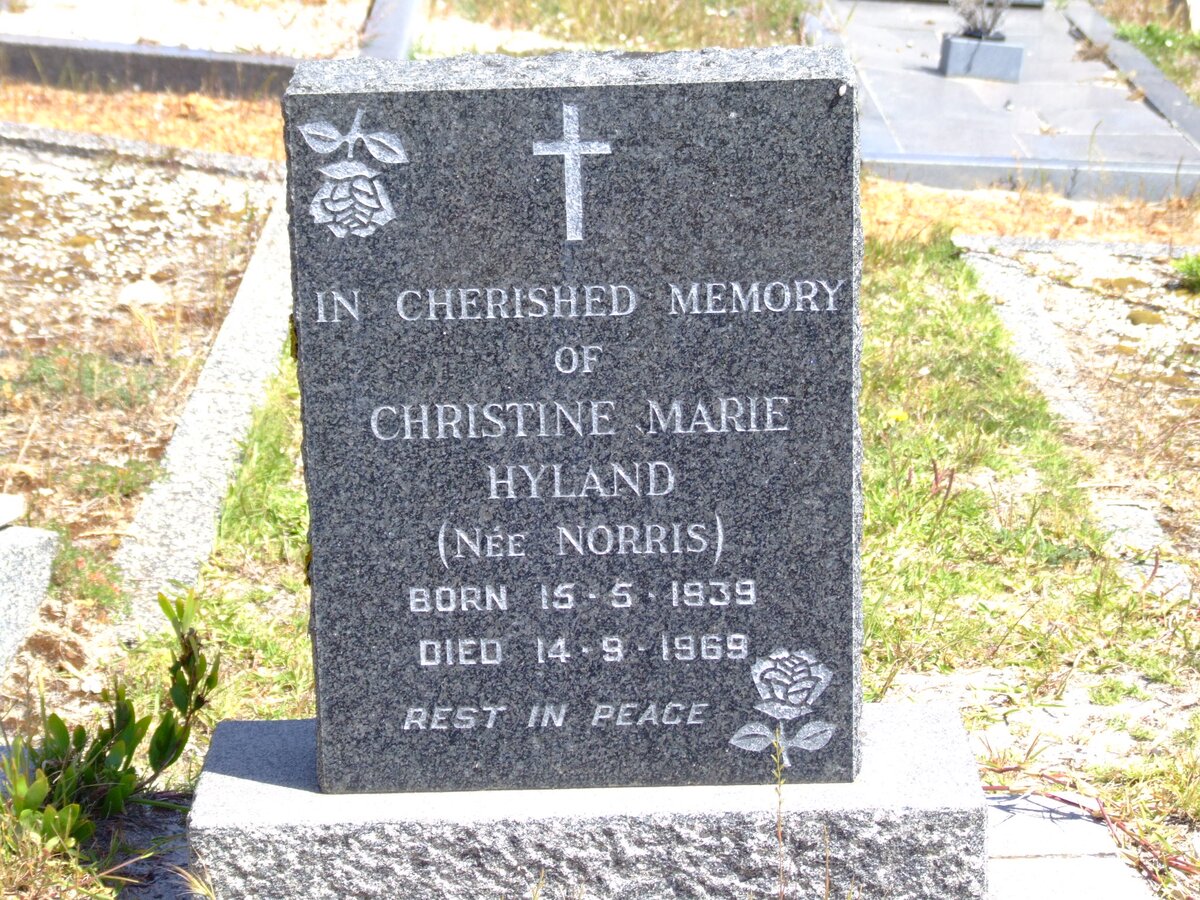 HYLAND Christine Marie nee NORRIS 1939-1969