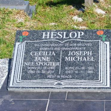 HESLOP Joseph Michael 1923-1999 &amp; Cecilia Jane SPOGTER 1933-2007
