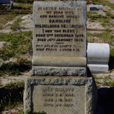 HENDRIKSE May Gladys 1896-1967 :: HENDRIKSE Caroline Wilhelmina nee VAN BLERK 1900-1935