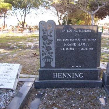 HENNING Frank James 191?-1971