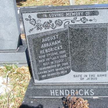 HENDRICKS August Abraham 1945-1996
