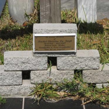 JONGH Rachel Christine, de 1941-2005